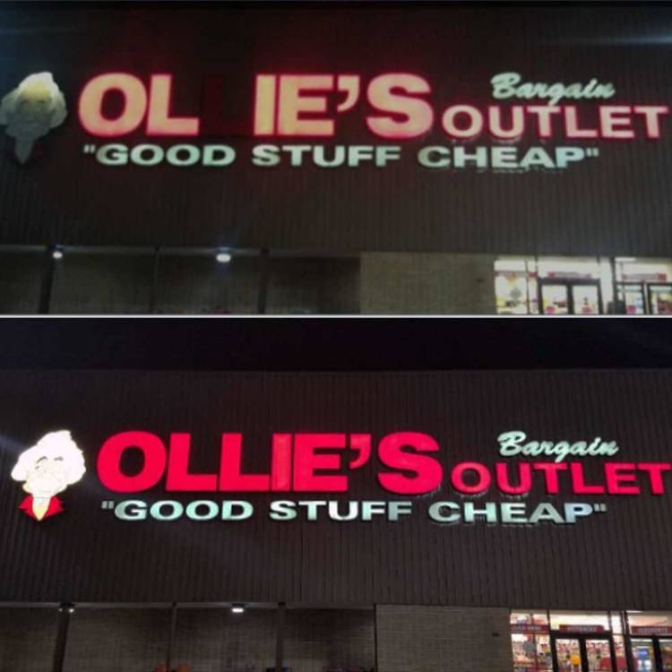 Ollie's Bargain Outlet National Service Flexlume